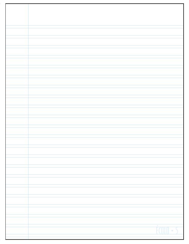 Standard interlined notepad Écolo # 5